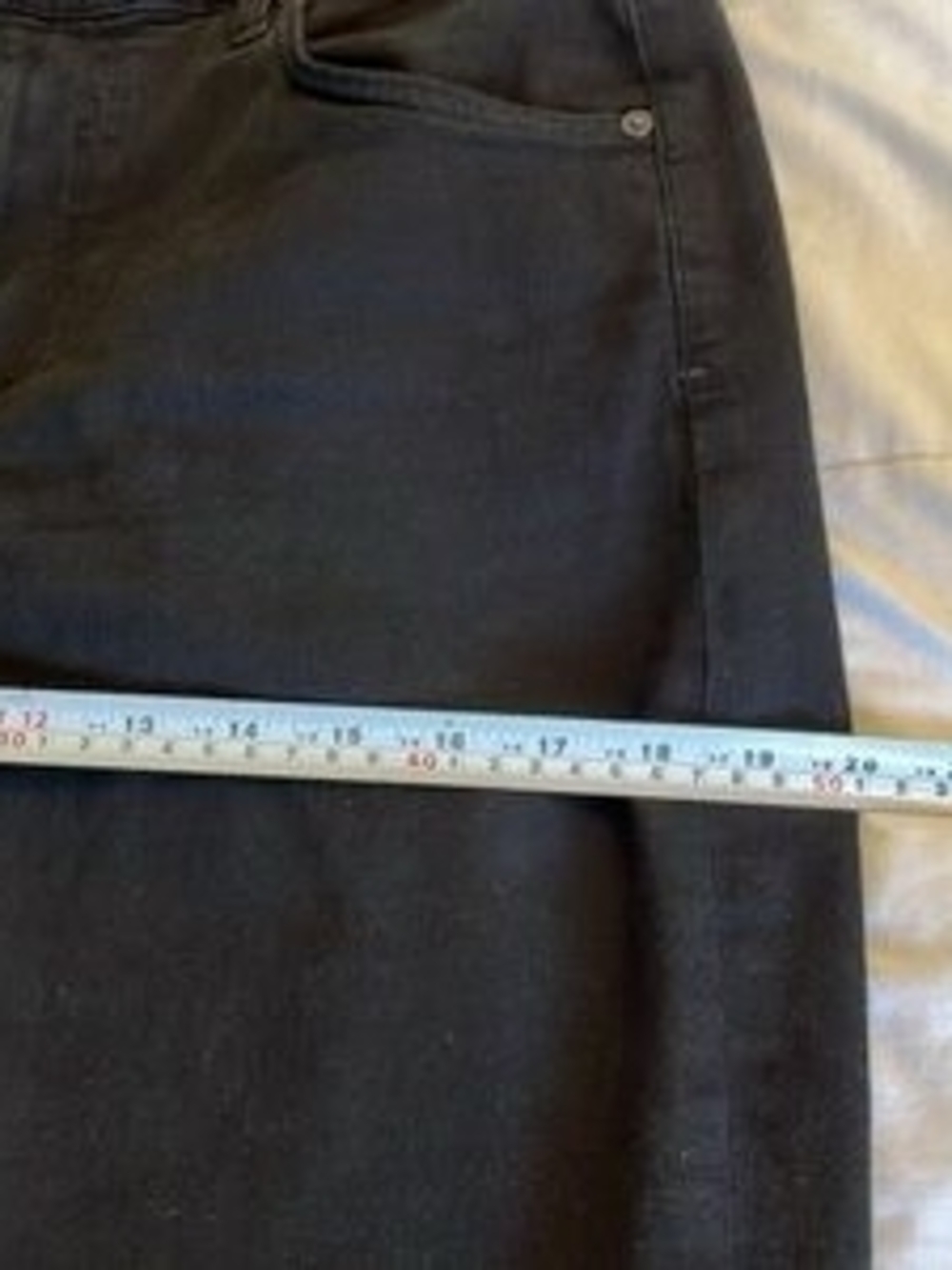 Citizens Of Humanity Black Denim Jeans with Leather Patch - Picture 11 of 11